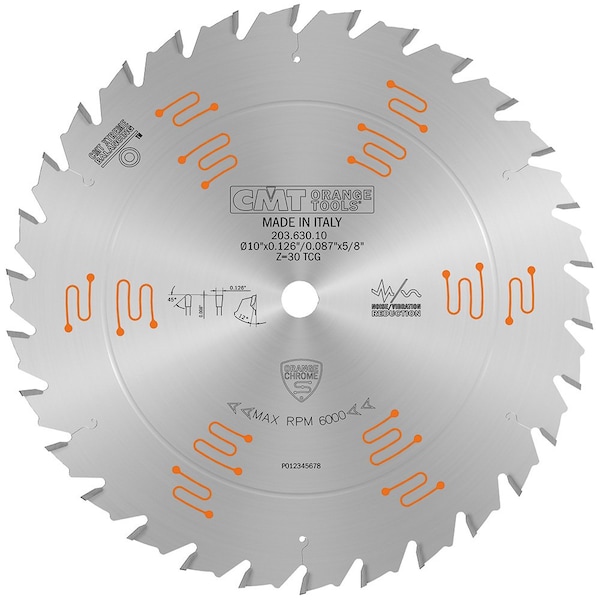 Orange Chrome Glue LINE Ripping Blade 10" x T30 TCG
